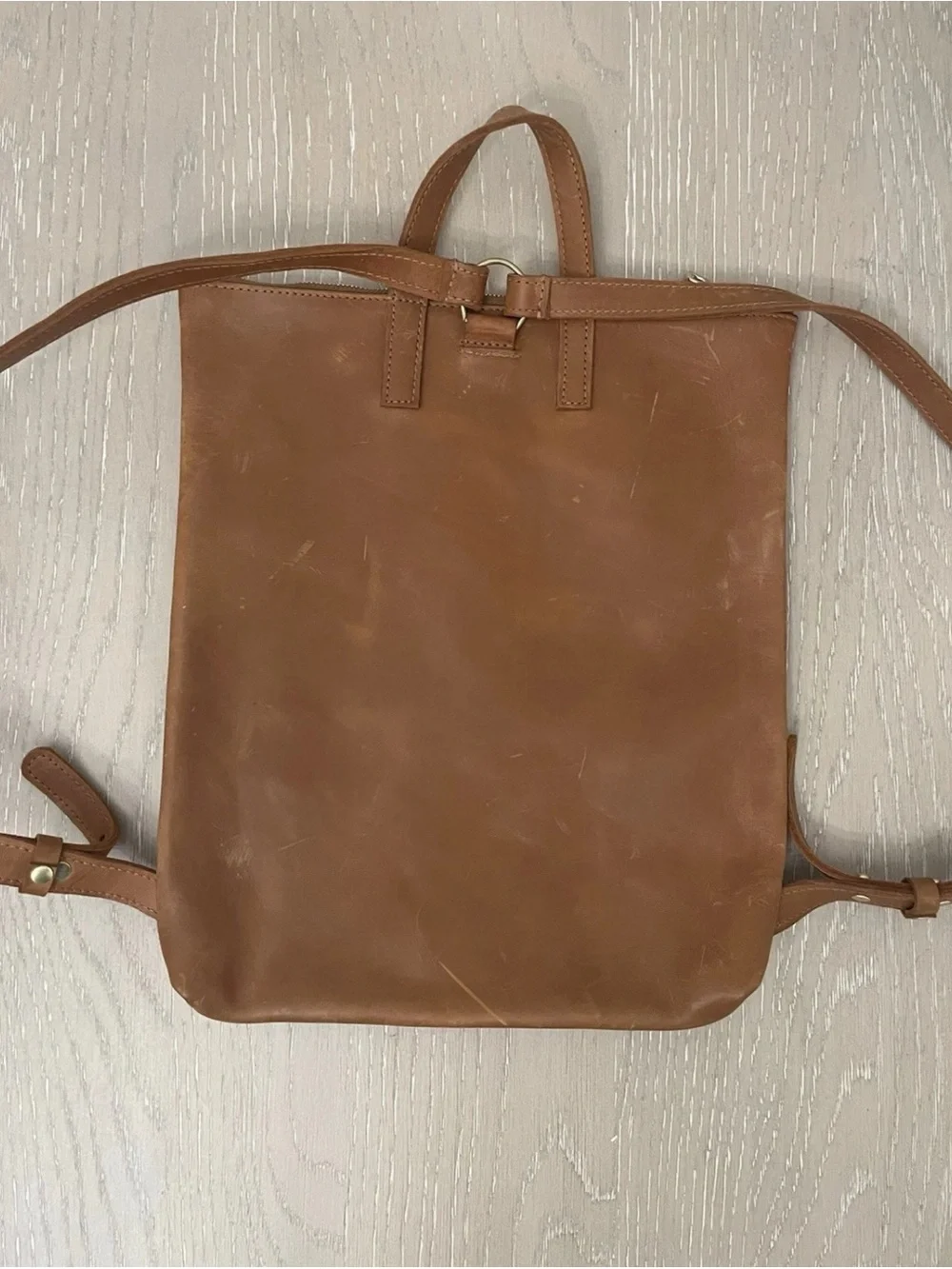 Parker Clay Miramar Leather Women's Backpack Rust Brown - Picture 3 of 6
